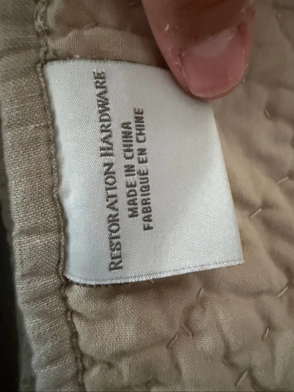 Restoration Hardware Belgian Washed Linen King Size